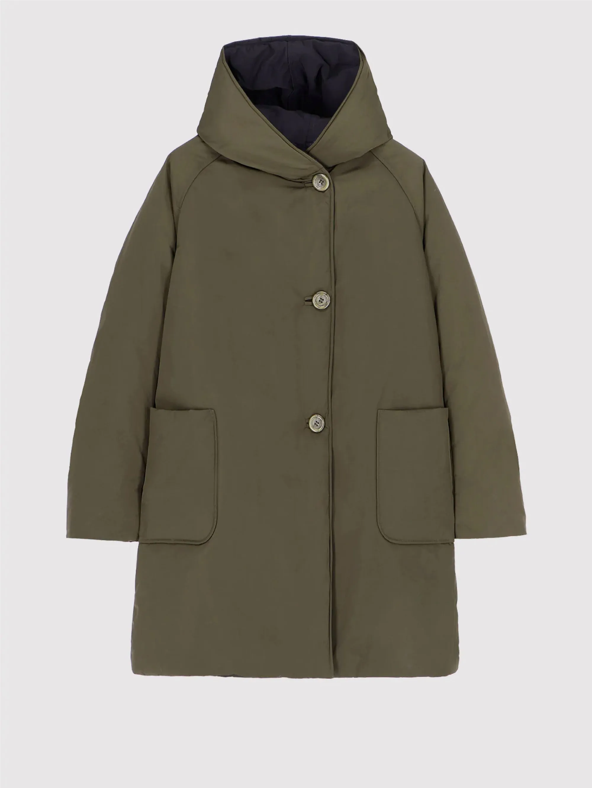 Parka Reversibile in Memory Militare/Nero