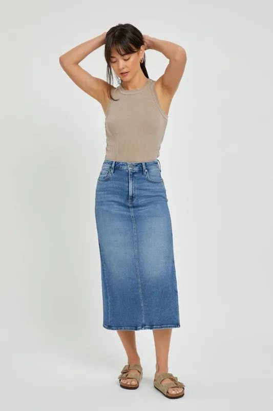 Peyton Midi Skirt W/ Side Slit