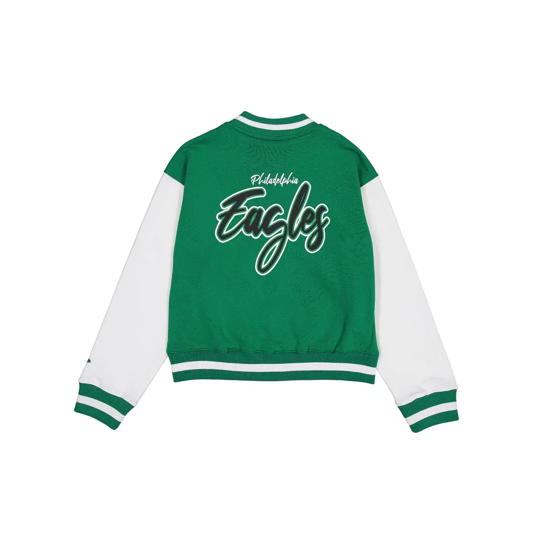 PHILADELPHIA EAGLES WOMEN'S THROWBACK FLEECE LETTERMAN JACKET