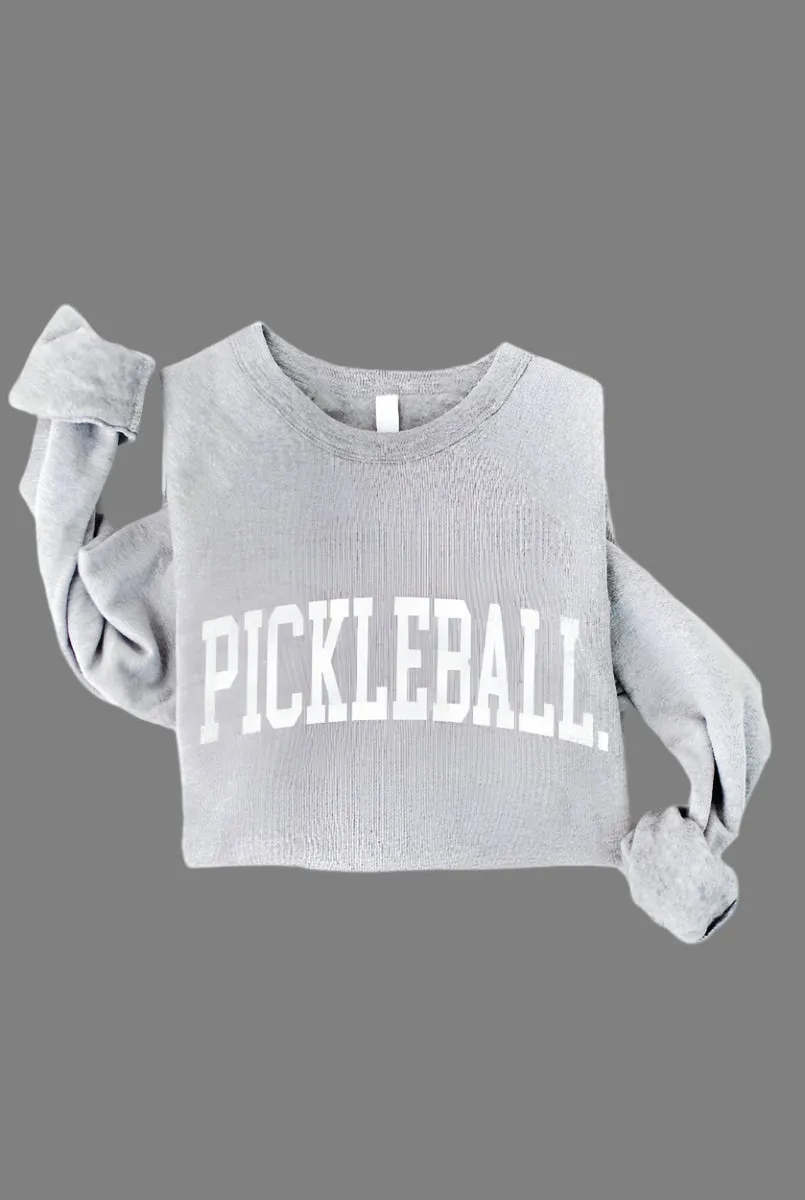 PICKLEBALL Graphic Sweatshirt: ATHLETIC HEATHER