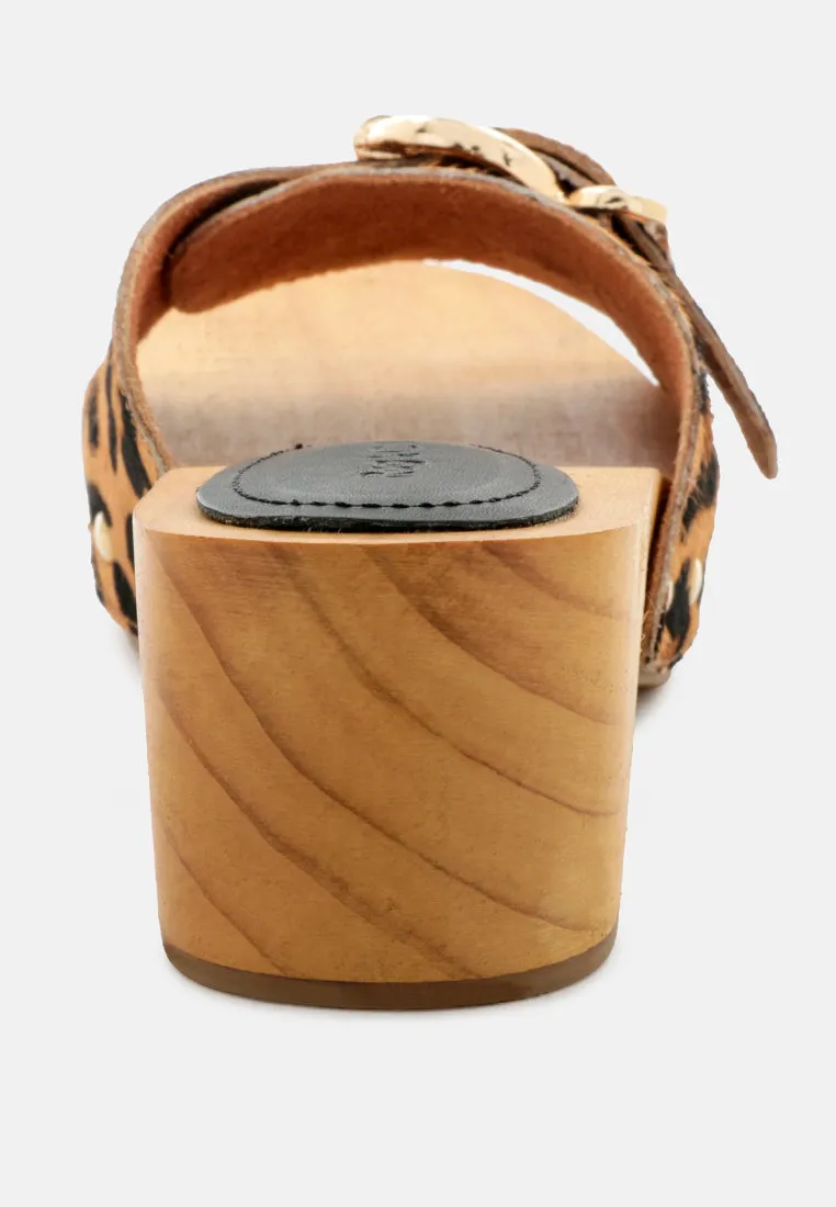 POLLY Leopard Clogs for Women
