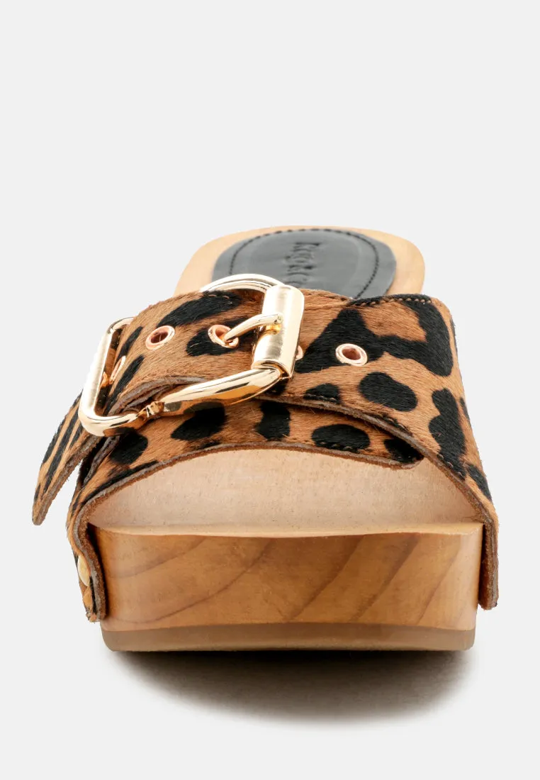 POLLY Leopard Clogs for Women