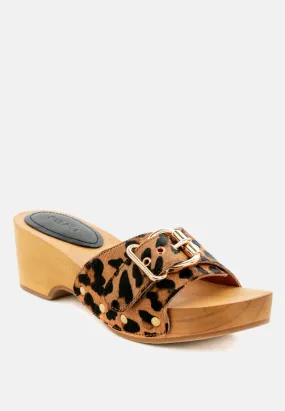 POLLY Leopard Clogs for Women