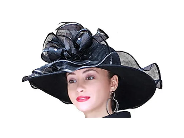 Posy Wool Felt Ladies Dress Hat