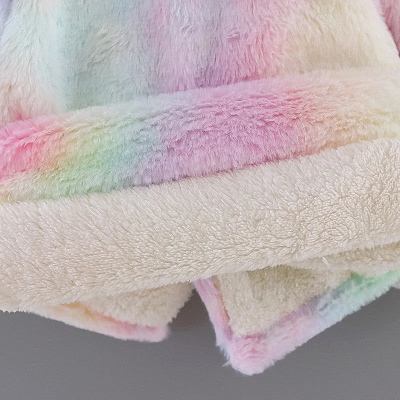 Rainbow Fleece Coat