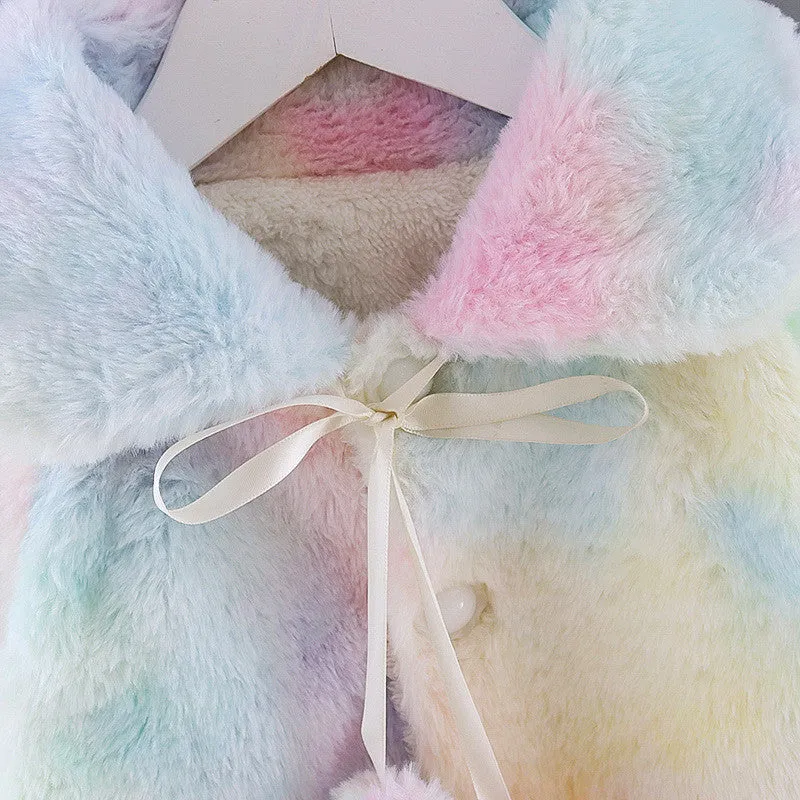 Rainbow Fleece Coat