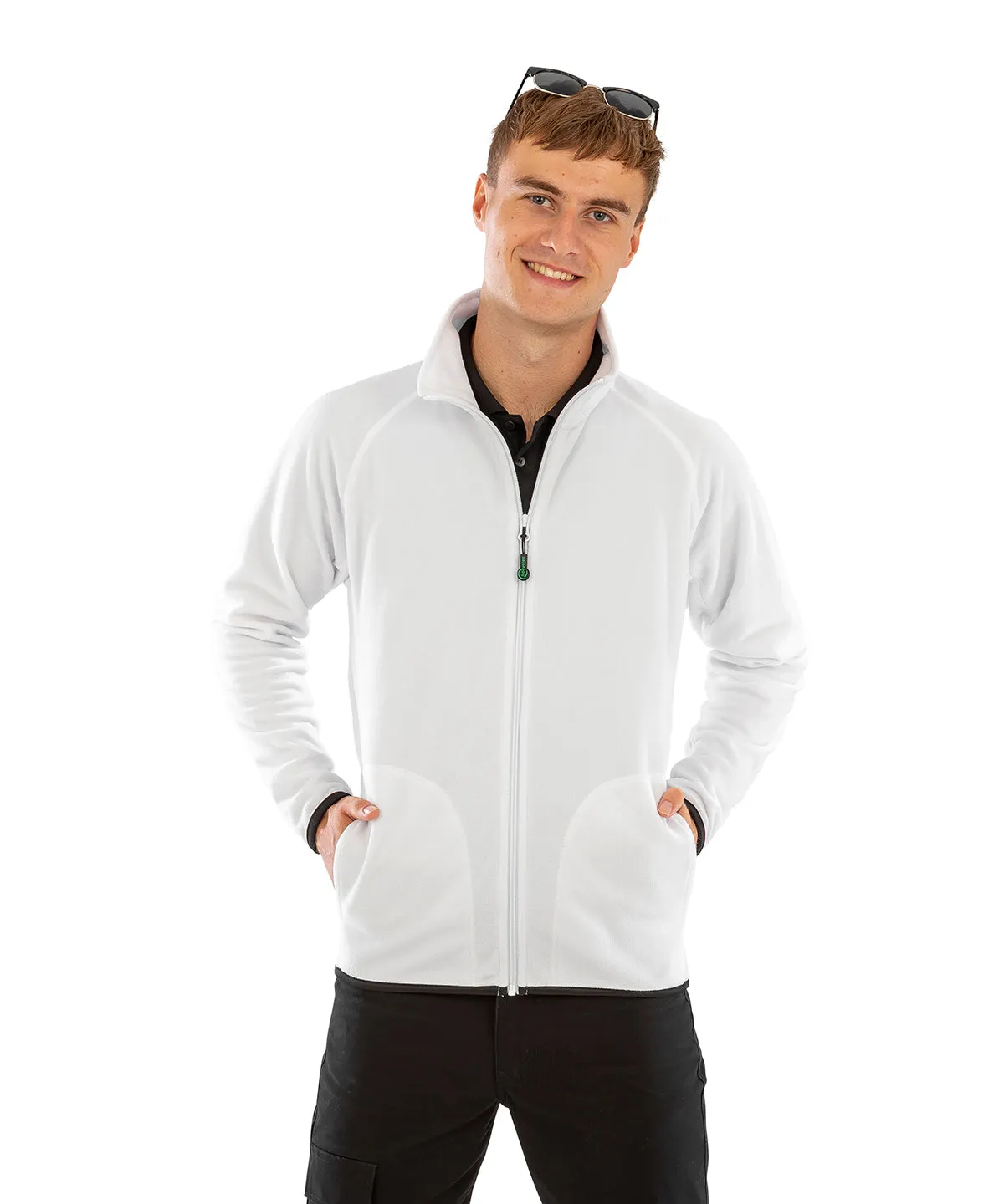 Recycled microfleece jacket | Black