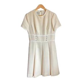 Rembrandt Original Wool Cream Short Sleeve Dress UK Size 14