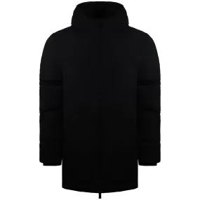 Represent Puffer Mens Black Parka Jacket