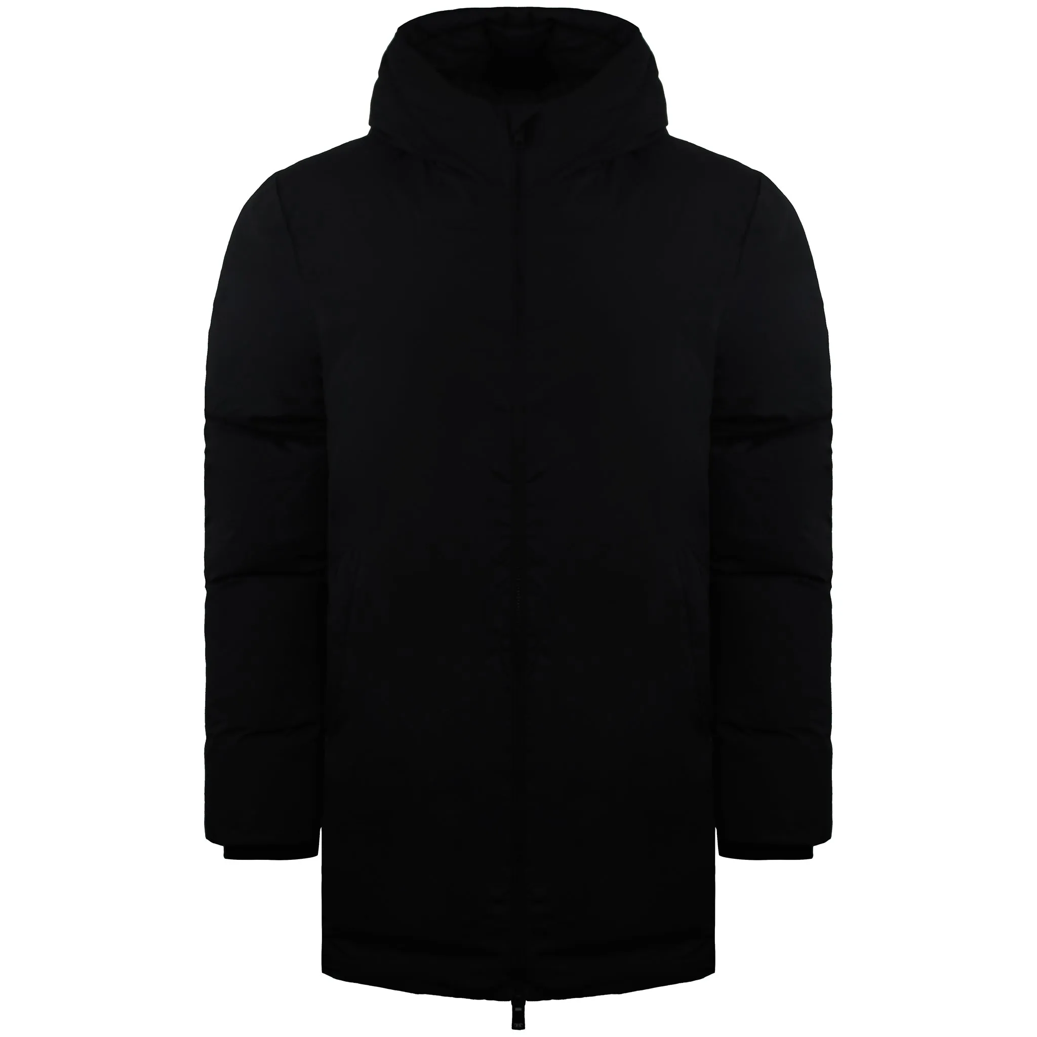 Represent Puffer Mens Black Parka Jacket