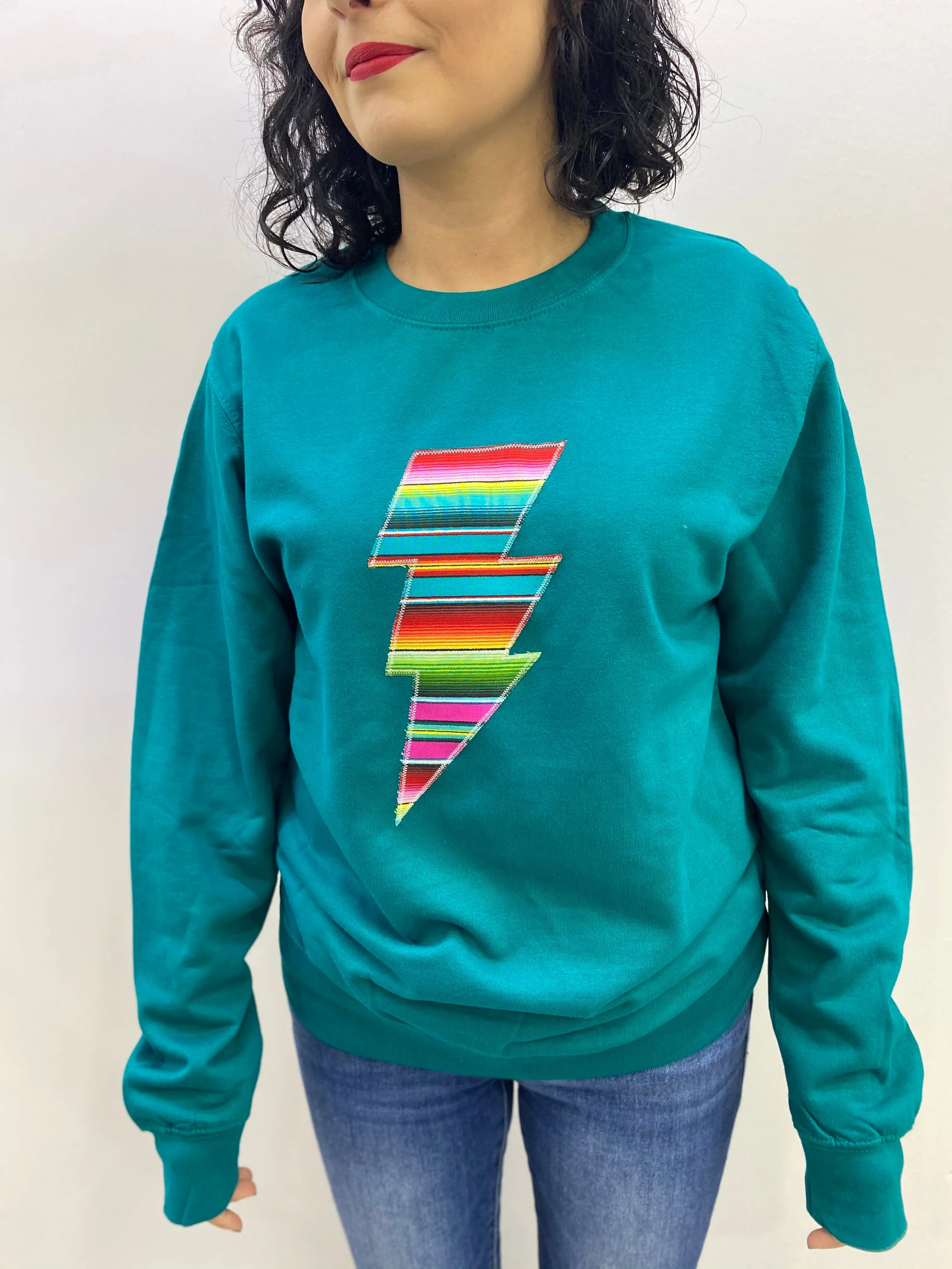 Rita Serape Teal Sweatshirt