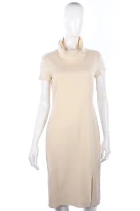 Roberto Verino wool/cotton roll neck short sleeved dress size 10