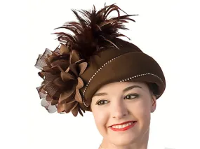 Rose Wool Felt Pillbox Hat