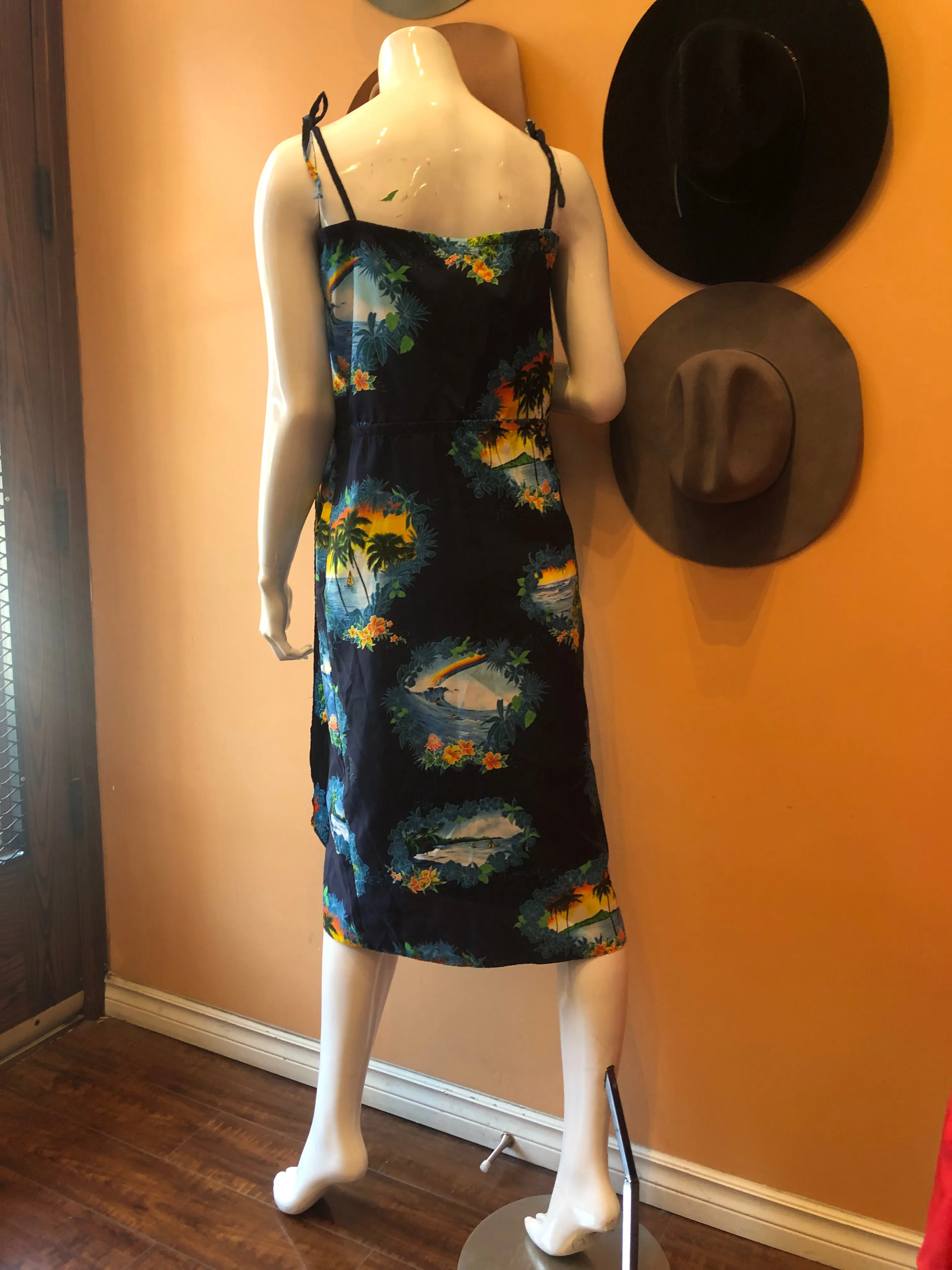 (RR2228)Vintage Hawaiian Slip Dress