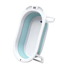 Safe-O-Kid- Foldable Baby Bath Tub with  Digital Temperature Meter- Blue