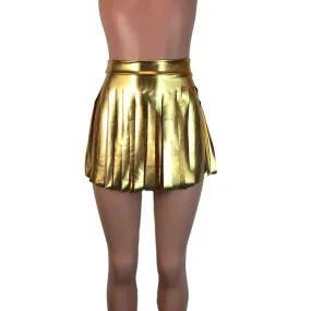 SALE - XL Fringe Skirt - Gold Metallic
