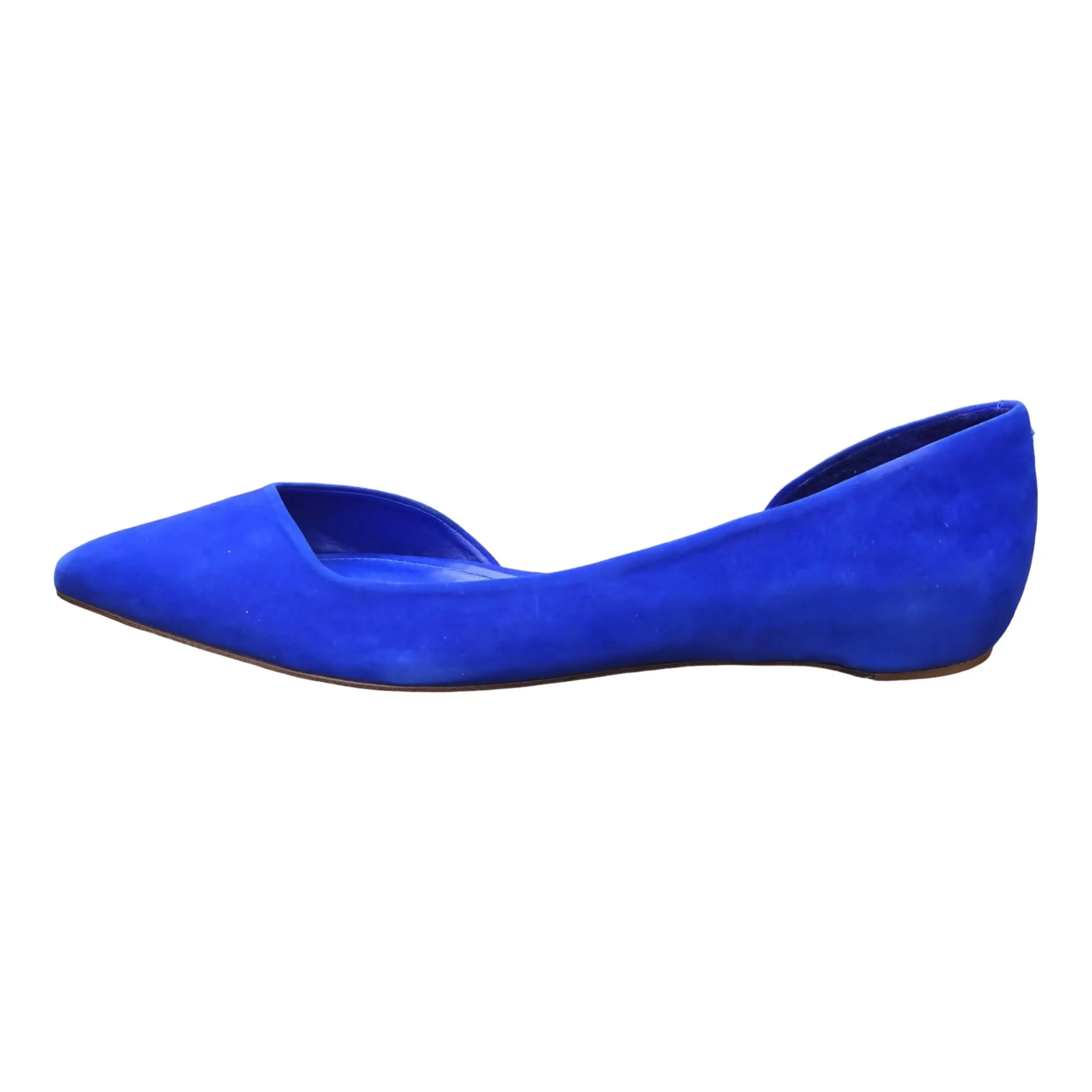 Schutz Farai Royal Blue Fashion Slip On Casual Pointed Toe Flat Heel Ballet Shoes