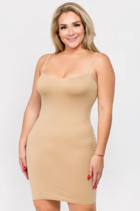 Seamless Cami Slip Dress - Stone