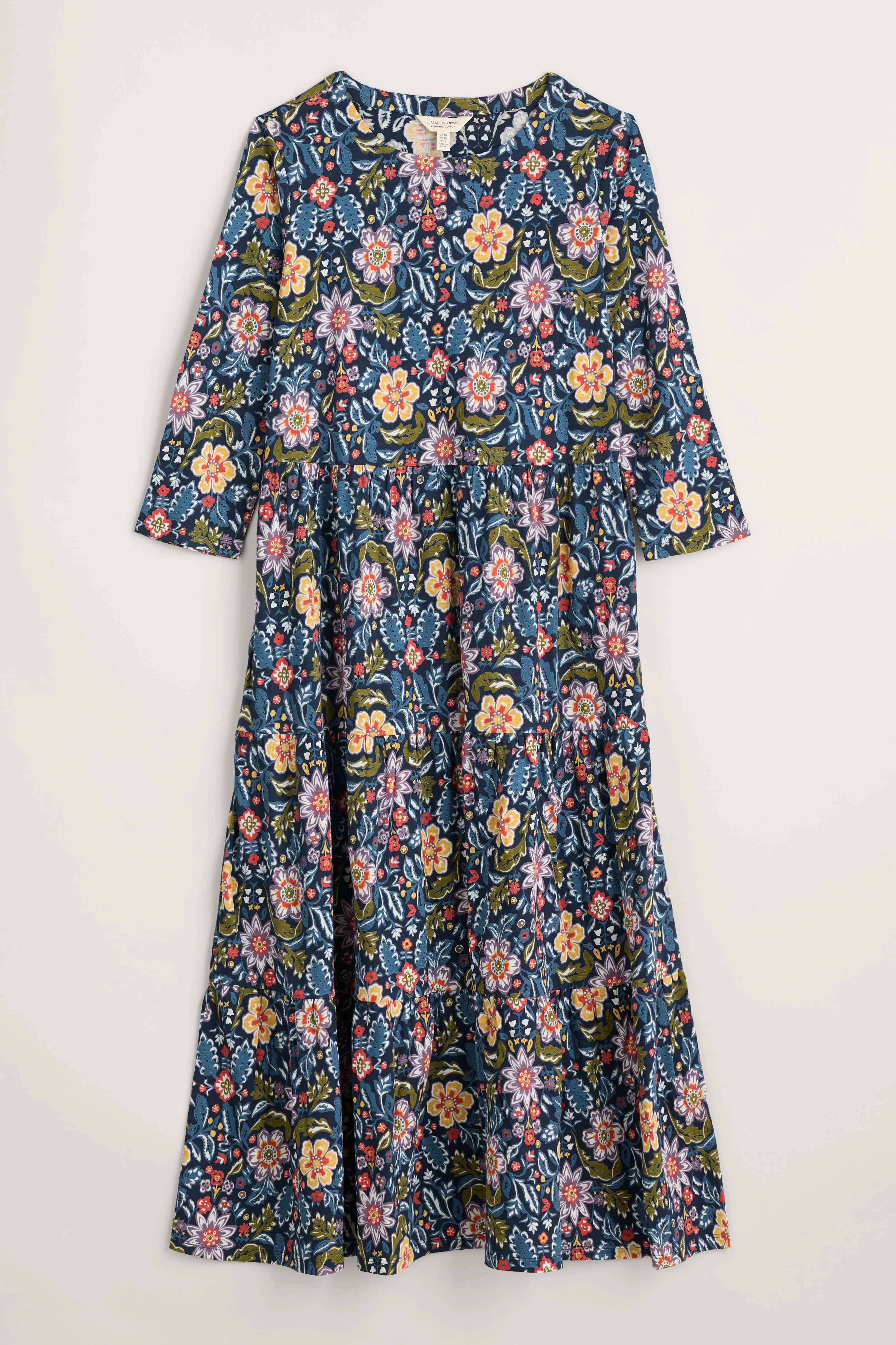 Seasalt Line Strokes Dress in Rustic Floral Maritime