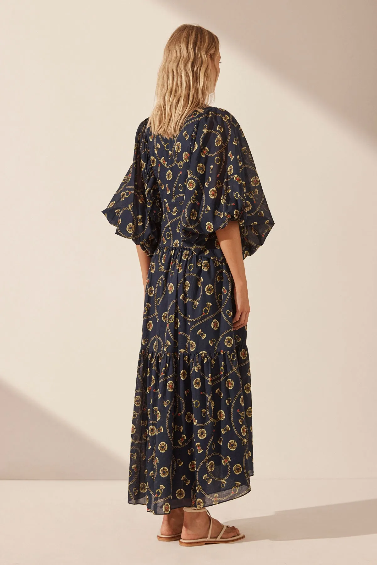 Shona Joy - Vacance Plunged Tiered Midi  *** FINAL SALE NO RETURNS ***