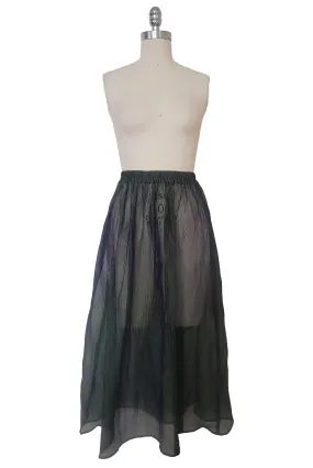 Siren Skirt in Blue Green Silk