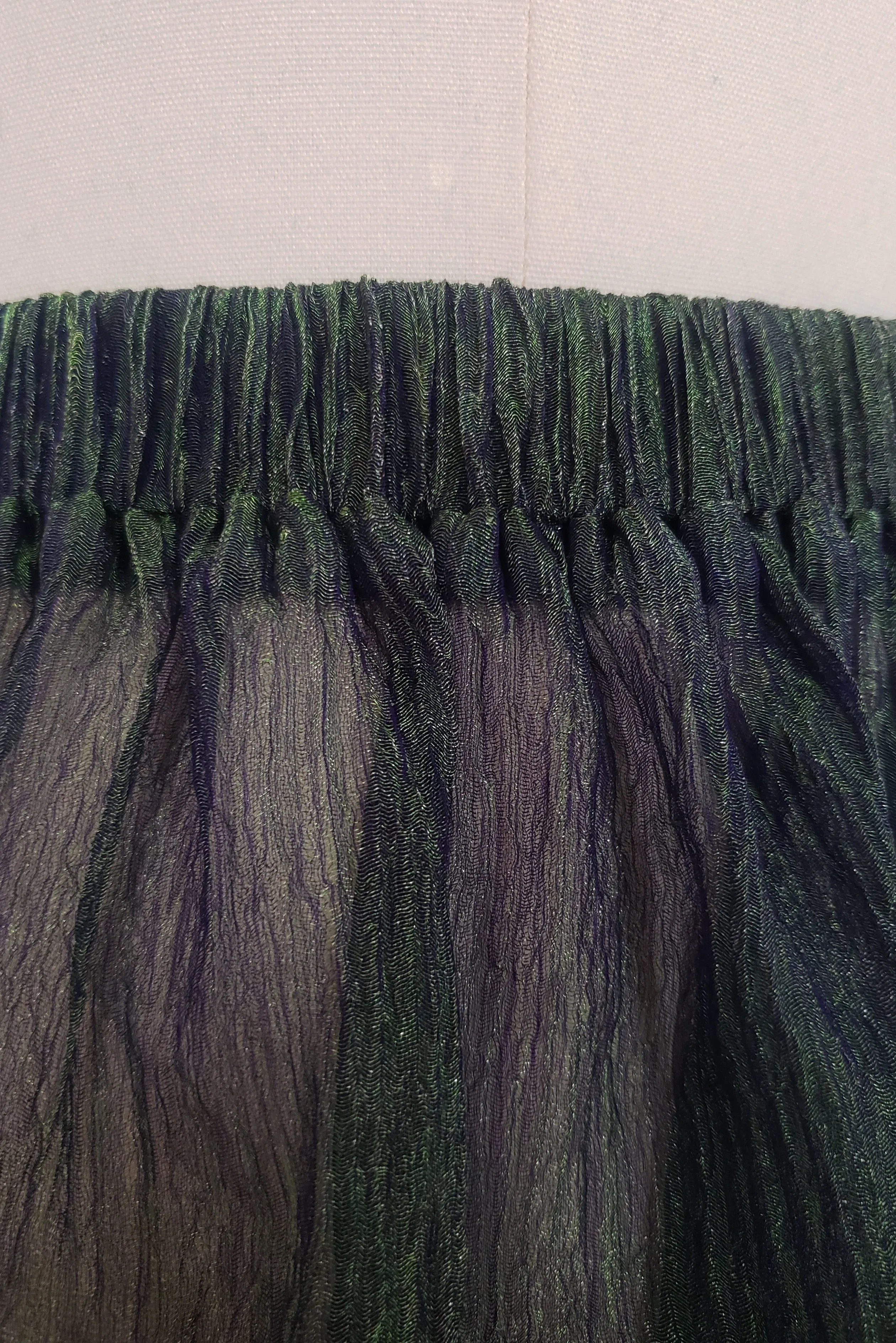 Siren Skirt in Blue Green Silk