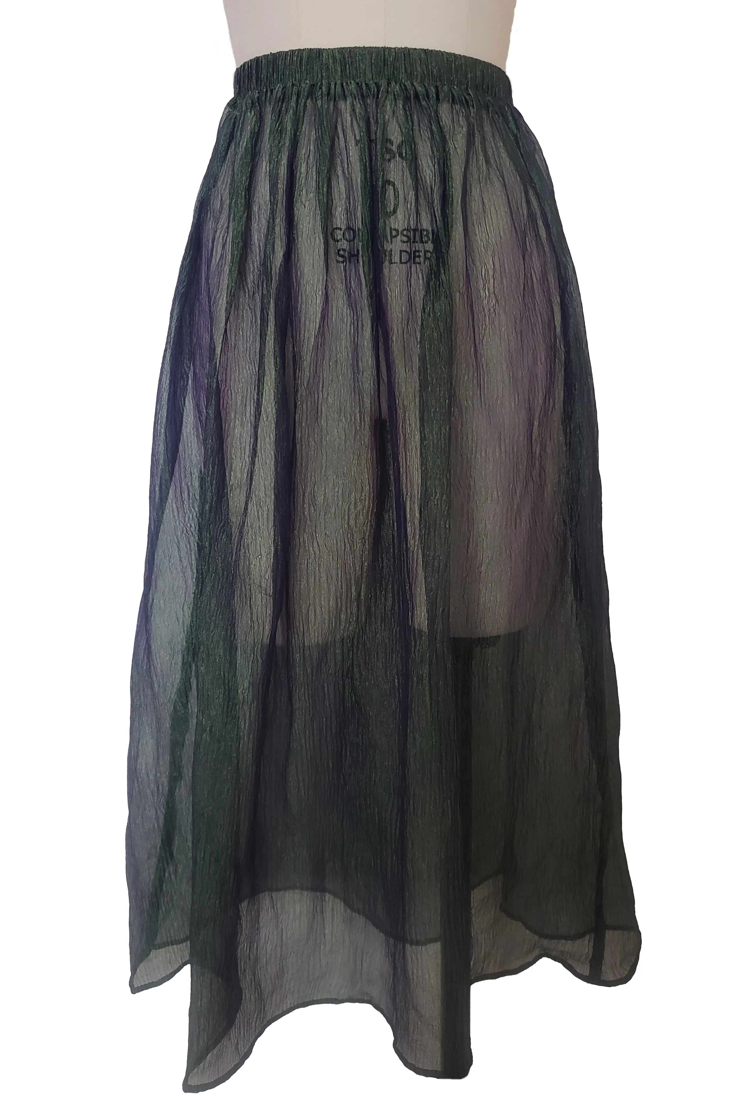 Siren Skirt in Blue Green Silk