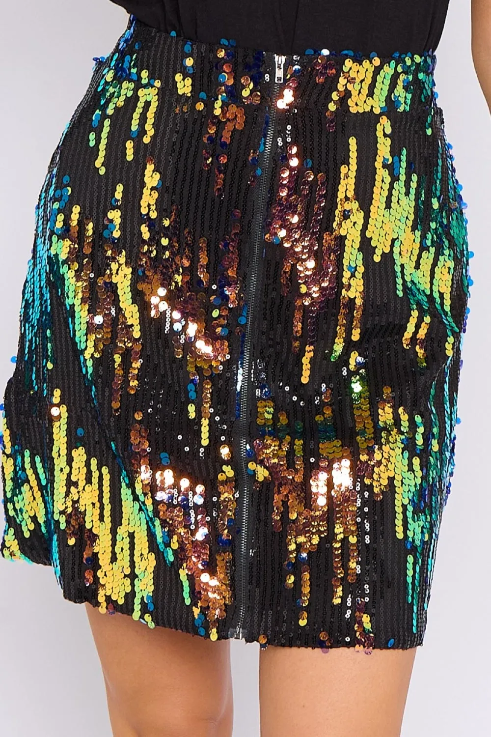 Skylar Multicolour Sequin Mini Skirt