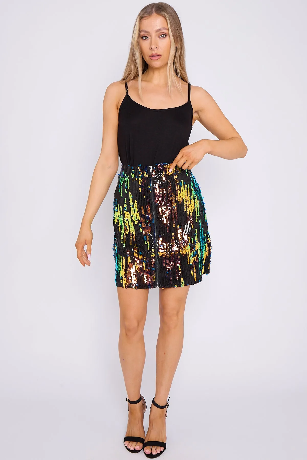 Skylar Multicolour Sequin Mini Skirt