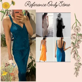 SL Deco Silk Slip Midi Dress / 4 prints