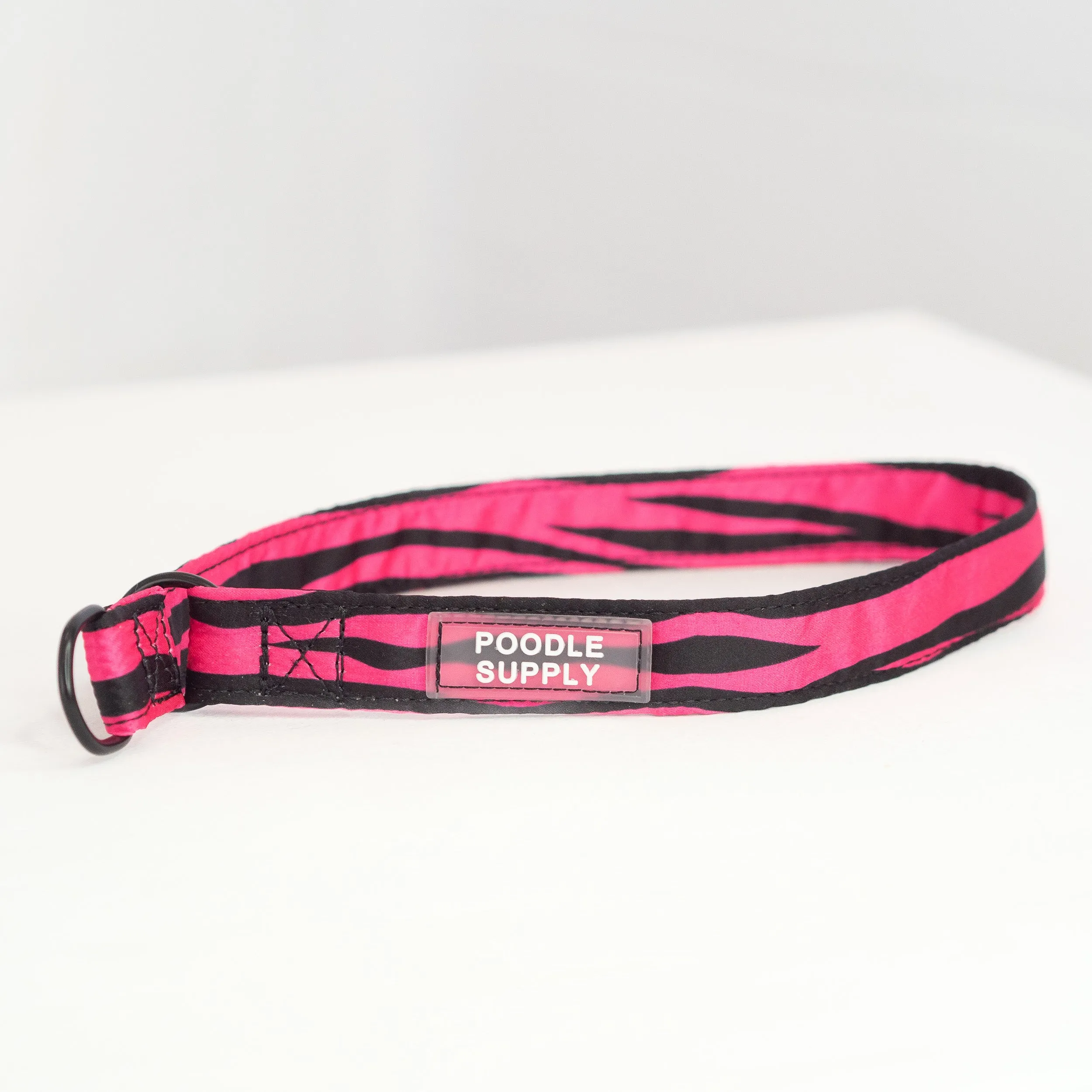 Slip Collar Candy Satin - Cherry Zebra - 2cm