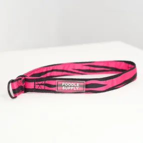 Slip Collar Candy Satin - Cherry Zebra - 2cm