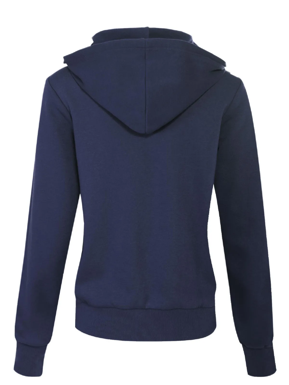 Solid Basic Long Sleeve Zip Up Fleece Jacket
