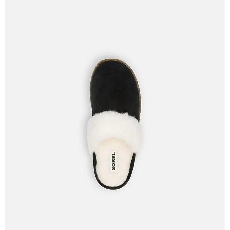 Sorel Women's Nakiska II Slide Slippers- Black/ Natural