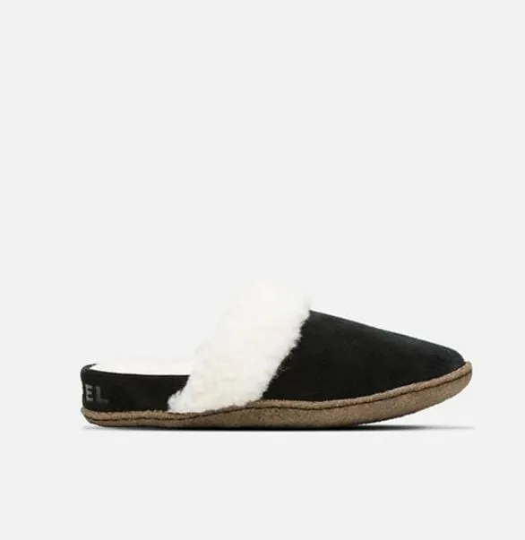 Sorel Women's Nakiska II Slide Slippers- Black/ Natural