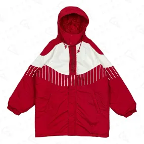 Supreme Pinstripe Panel Sports Parka Coat
