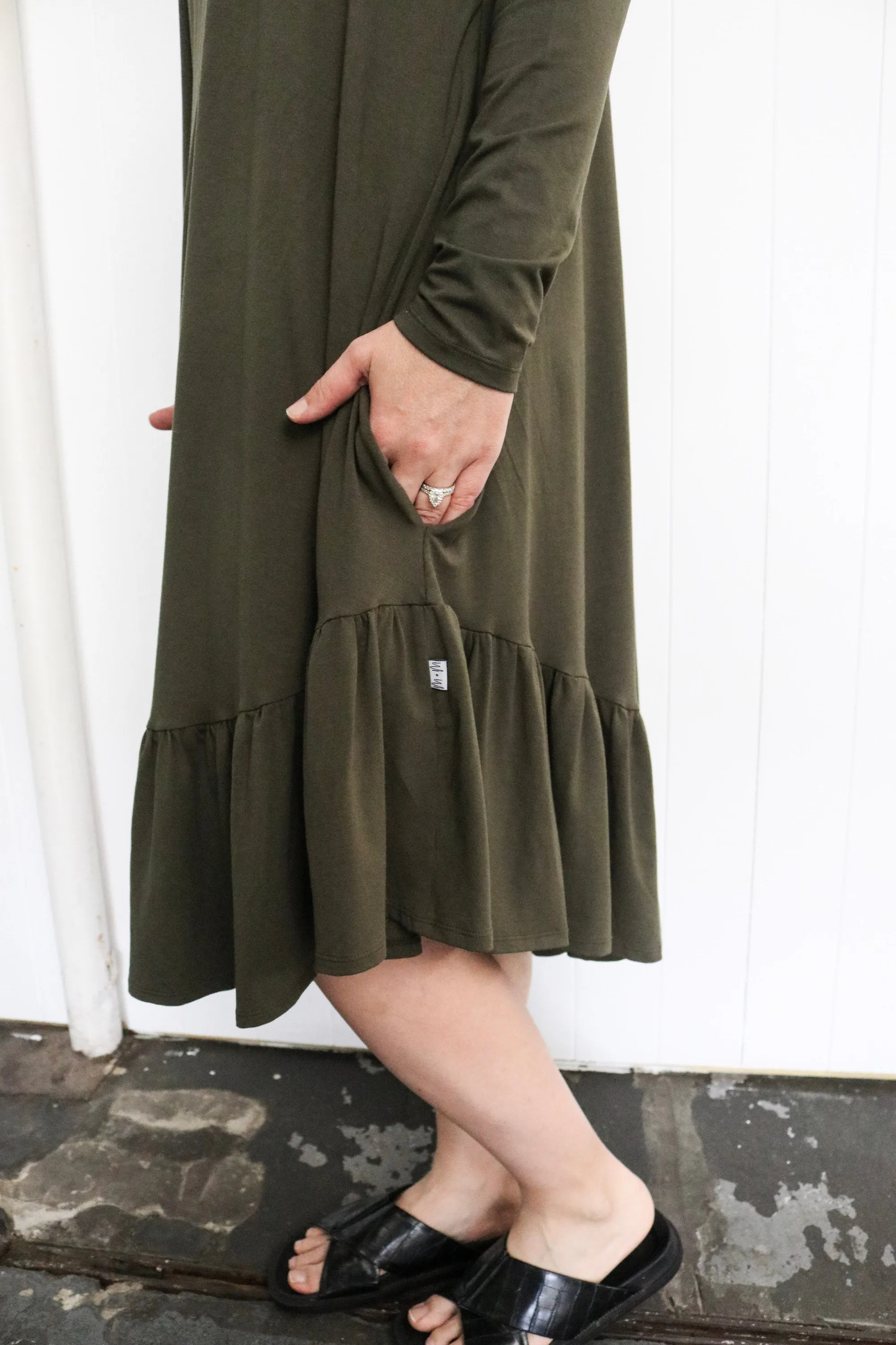 The Dahlia Dress - Forest Green