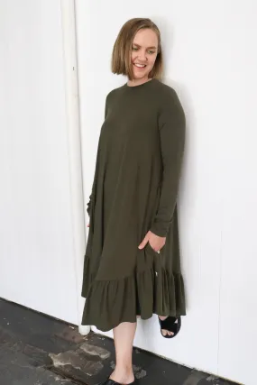 The Dahlia Dress - Forest Green