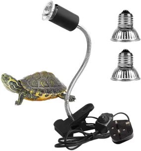 UVA/UVB Tortoise Heat Lamp 25W 50W Clamp-on Reptile Heat Bulb Adjustable Aquarium Heating Light E27 Clamp-on Pet Heating Emitter