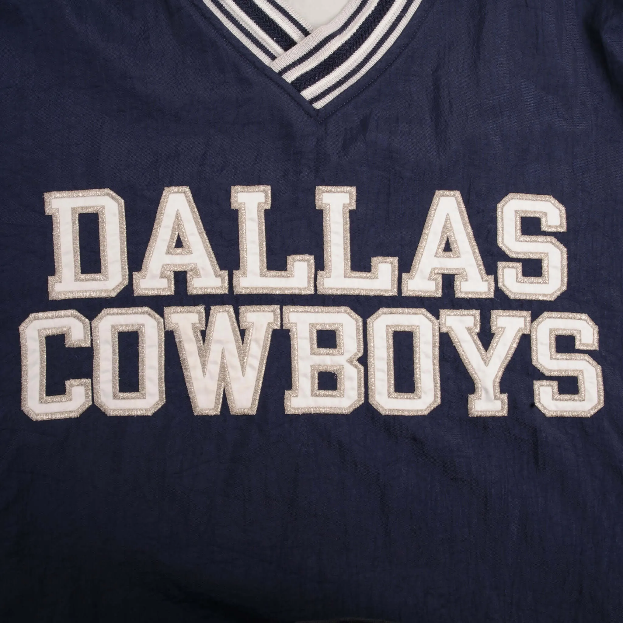VINTAGE NFL CHAMPION DALLAS COWBOYS PULLOVER JACKET 1990S SIZE MEDIUM