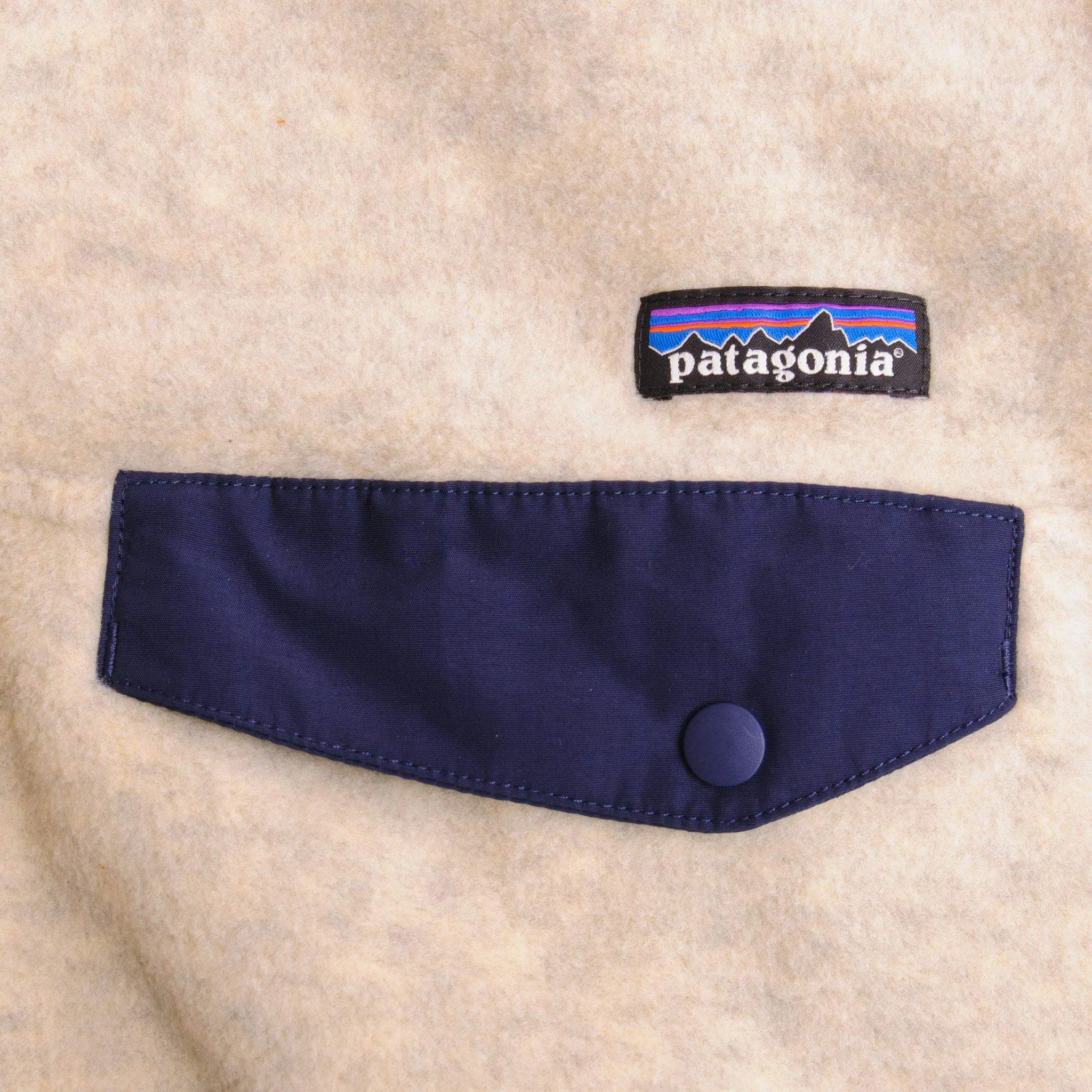 VINTAGE PATAGONIA SYNCHILLA SNAP-T FLEECE PULLOVER JACKET OATMEAL SMALL DEADSTOCK