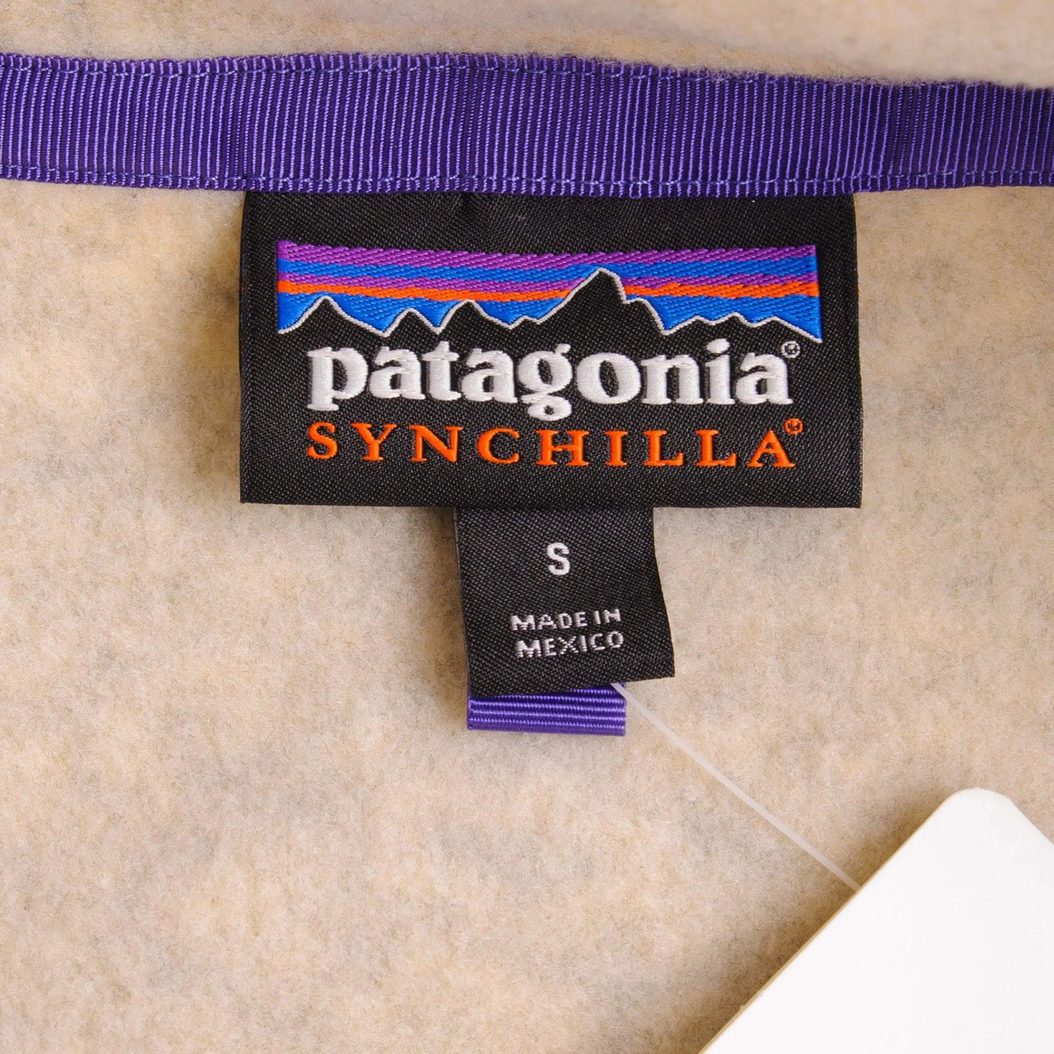 VINTAGE PATAGONIA SYNCHILLA SNAP-T FLEECE PULLOVER JACKET OATMEAL SMALL DEADSTOCK