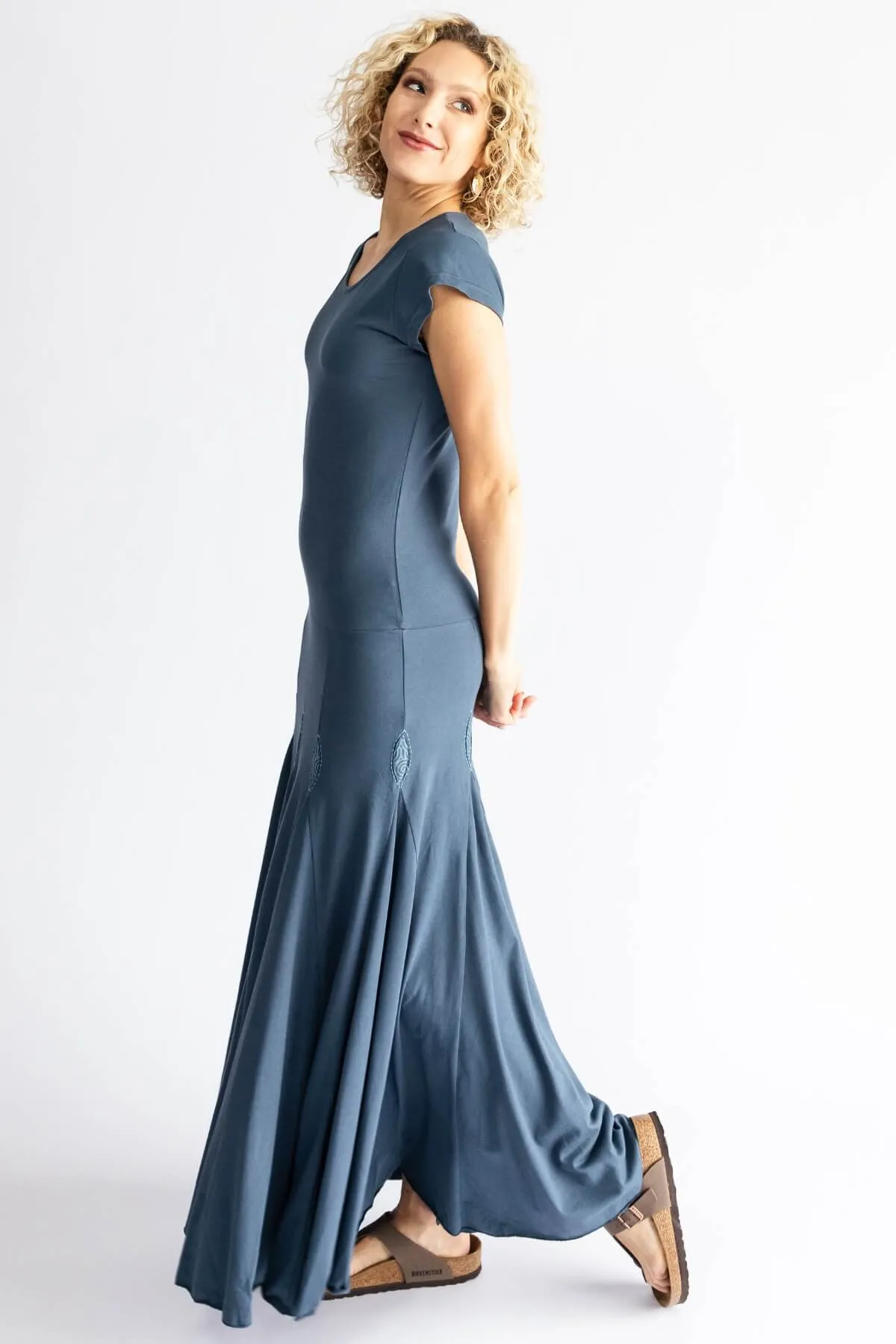 Wild Rose Dress - Cobalt