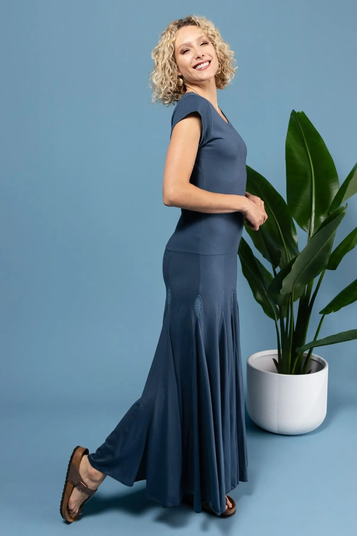 Wild Rose Dress - Cobalt