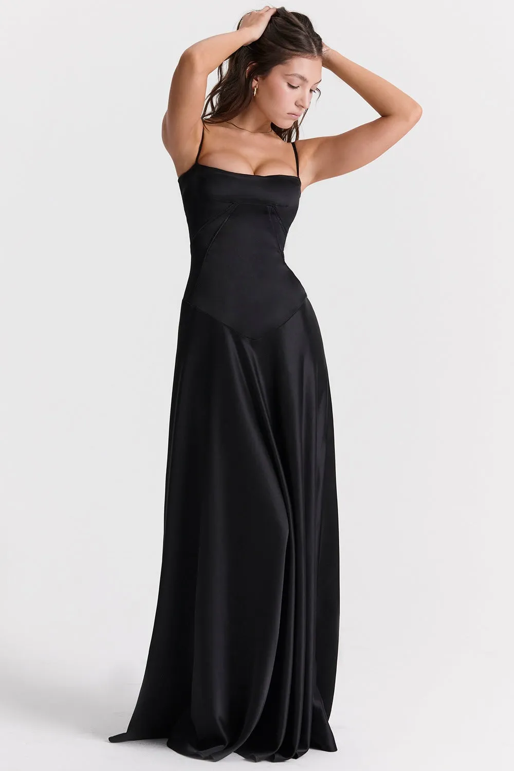 Women Sexy Ombre Backless Maxi Evening Dress