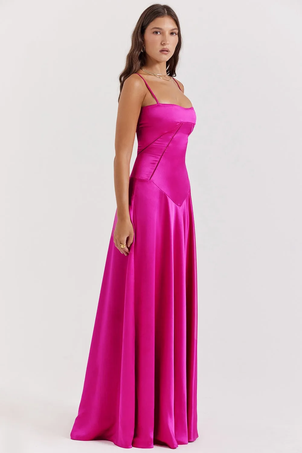 Women Sexy Ombre Backless Maxi Evening Dress