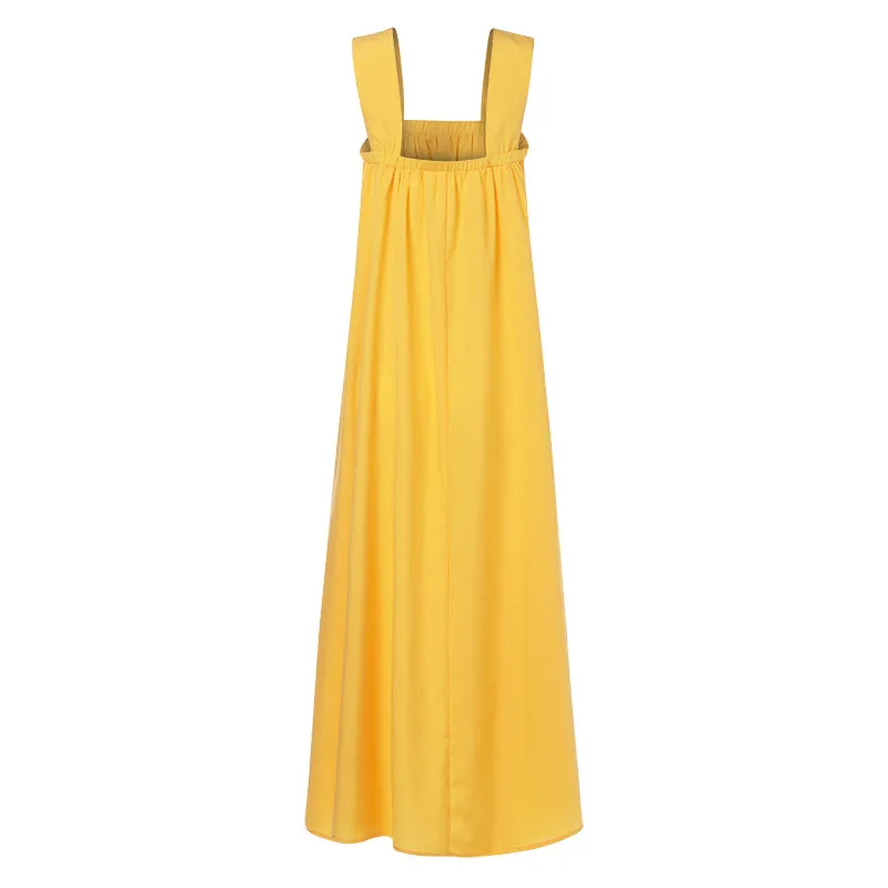 Women's Summer Casual Polyester Sleeveless Maxi Dress