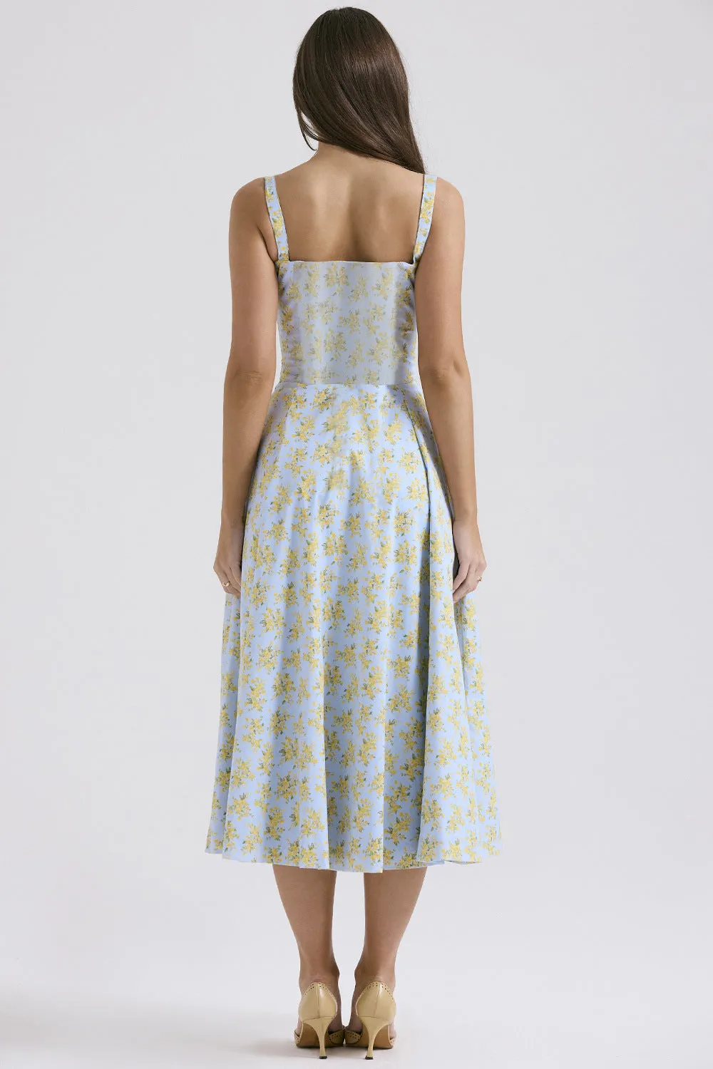 Women's Summer Sexy Backless Floral Strap Dress