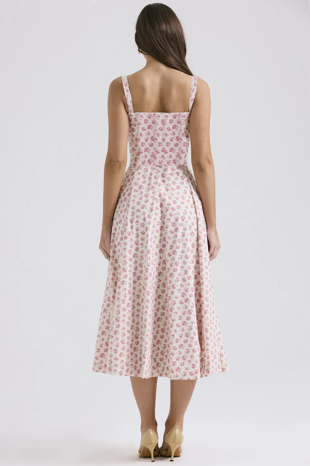 Women's Summer Sexy Backless Floral Strap Dress