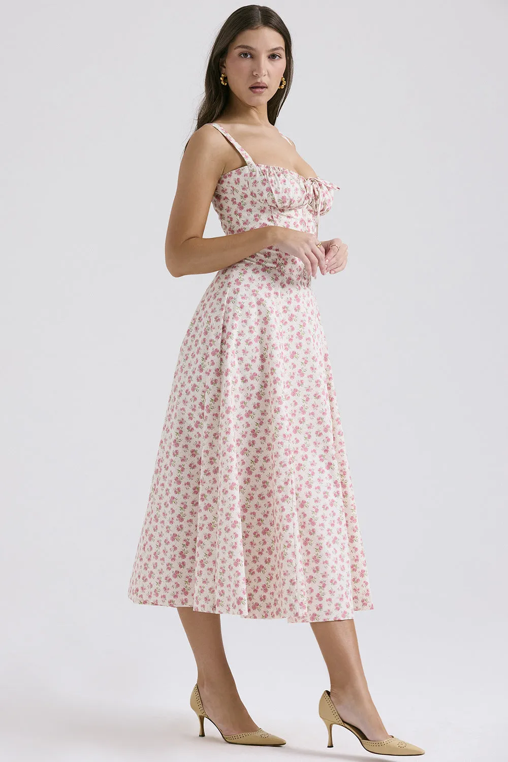 Women's Summer Sexy Backless Floral Strap Dress